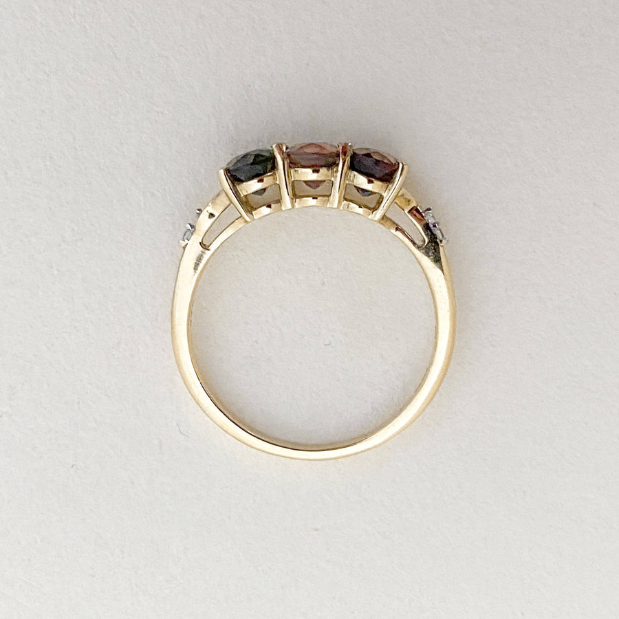Vintage Andalusite & CZ Terra Ring