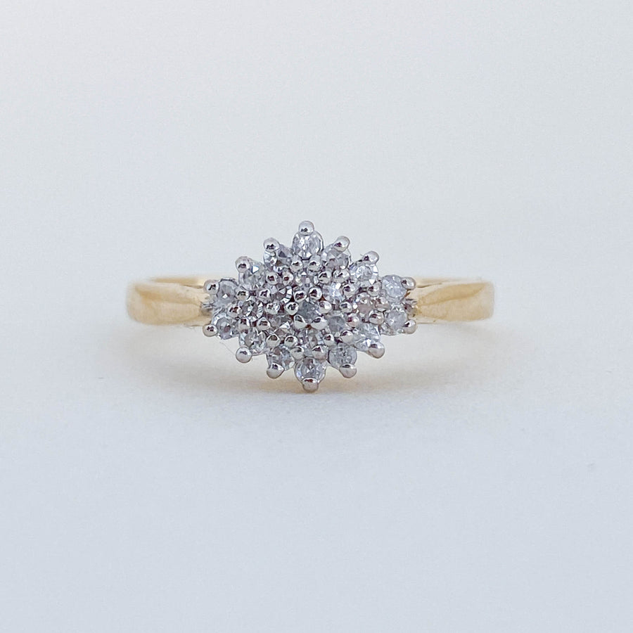 Vintage Diamond Cluster Ring