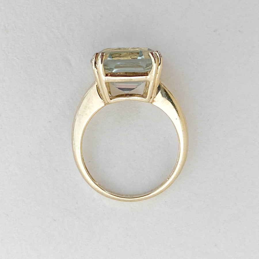 Vintage Prasiolite Carré Ring