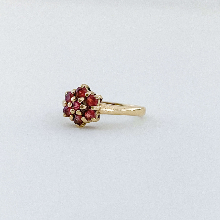 Vintage Topaz Flower Ring