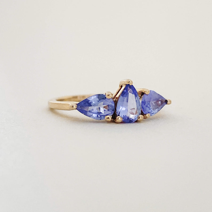 Vintage Tanzanite Drops Ring