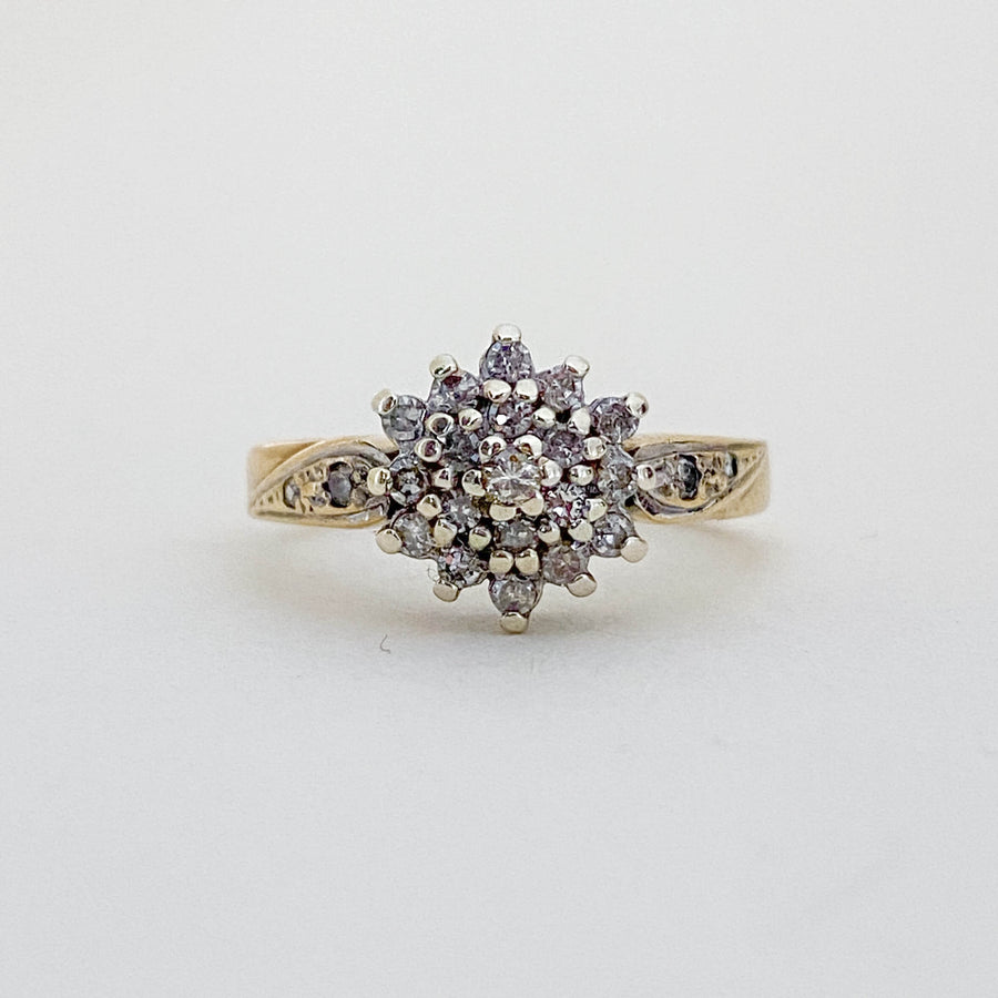 Vintage Diamond Cluster Ring