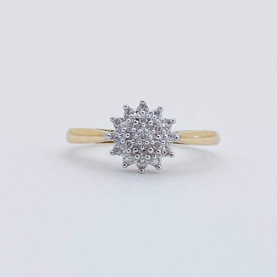 Vintage Diamond Cluster Ring