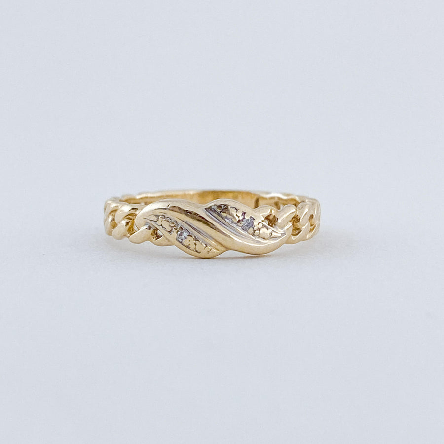 Vintage Diamond Chain Ring