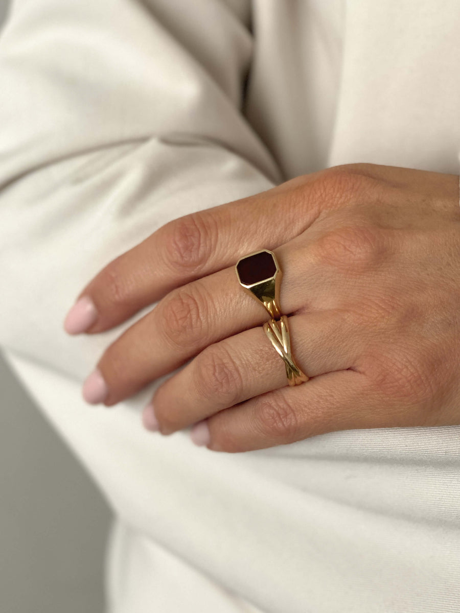 Vintage Carnelian Signet Ring