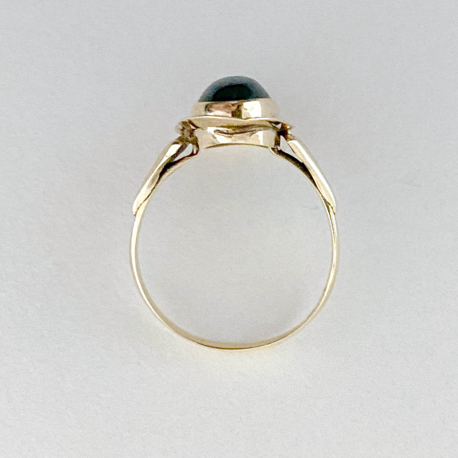 Vintage Bloodstone Sunburst Ring