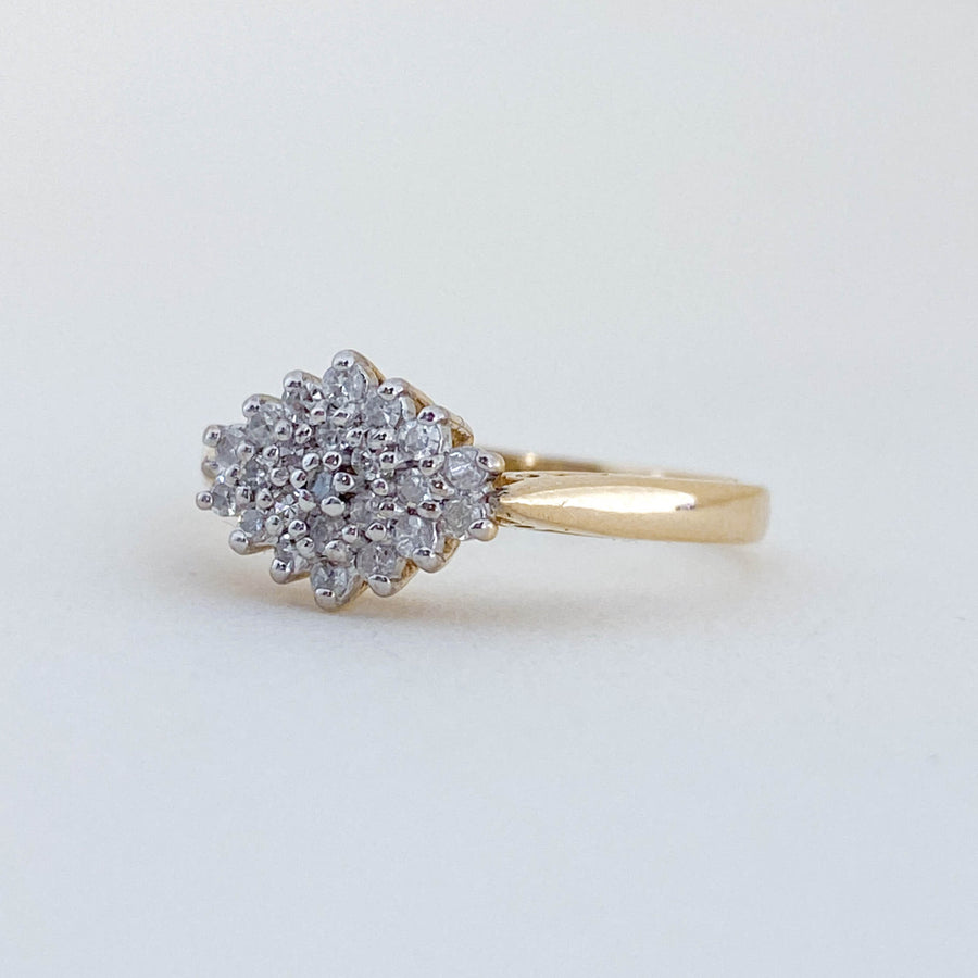 Vintage Diamond Cluster Ring