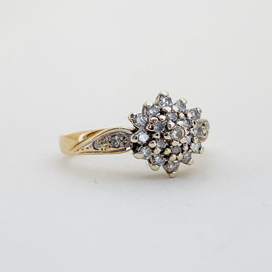 Vintage Diamond Cluster Ring
