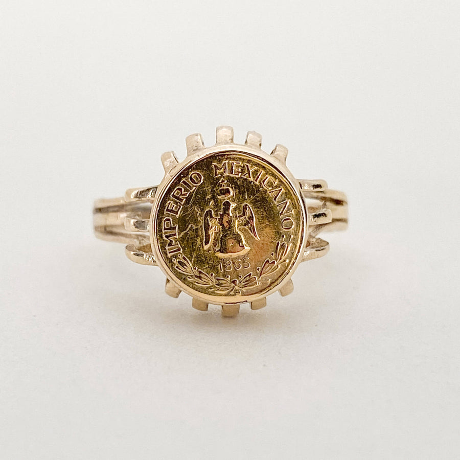 Vintage Coin Mexican Ring