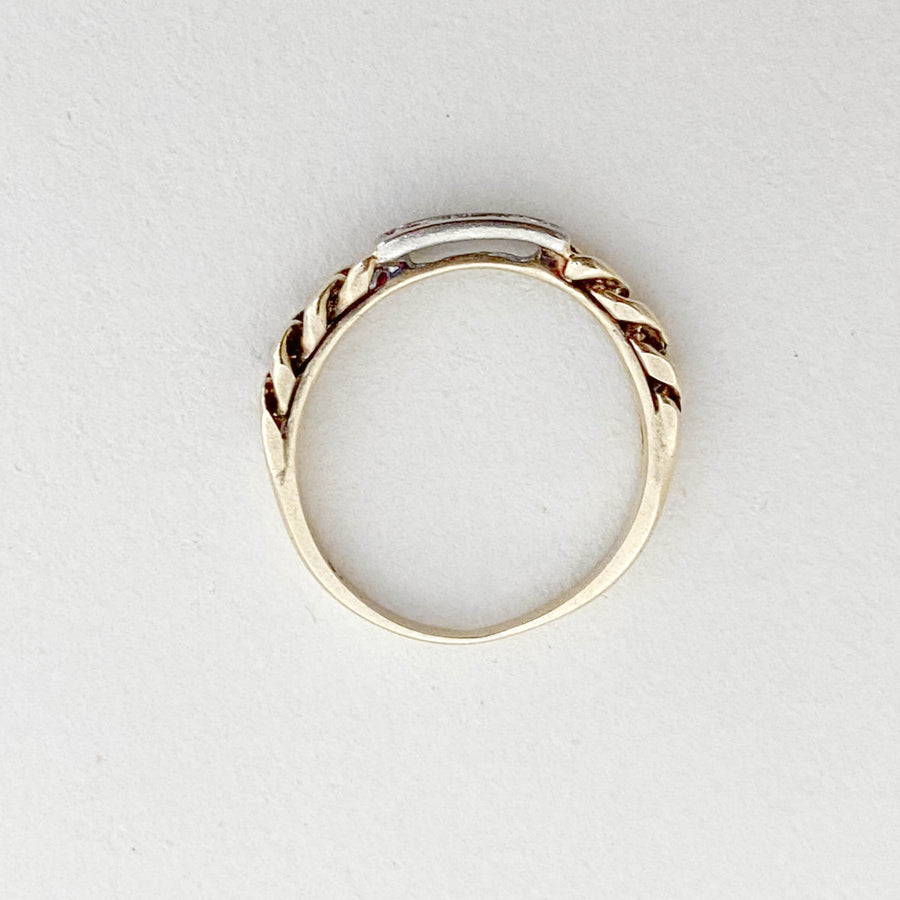 Vintage Diamond Chain Ring