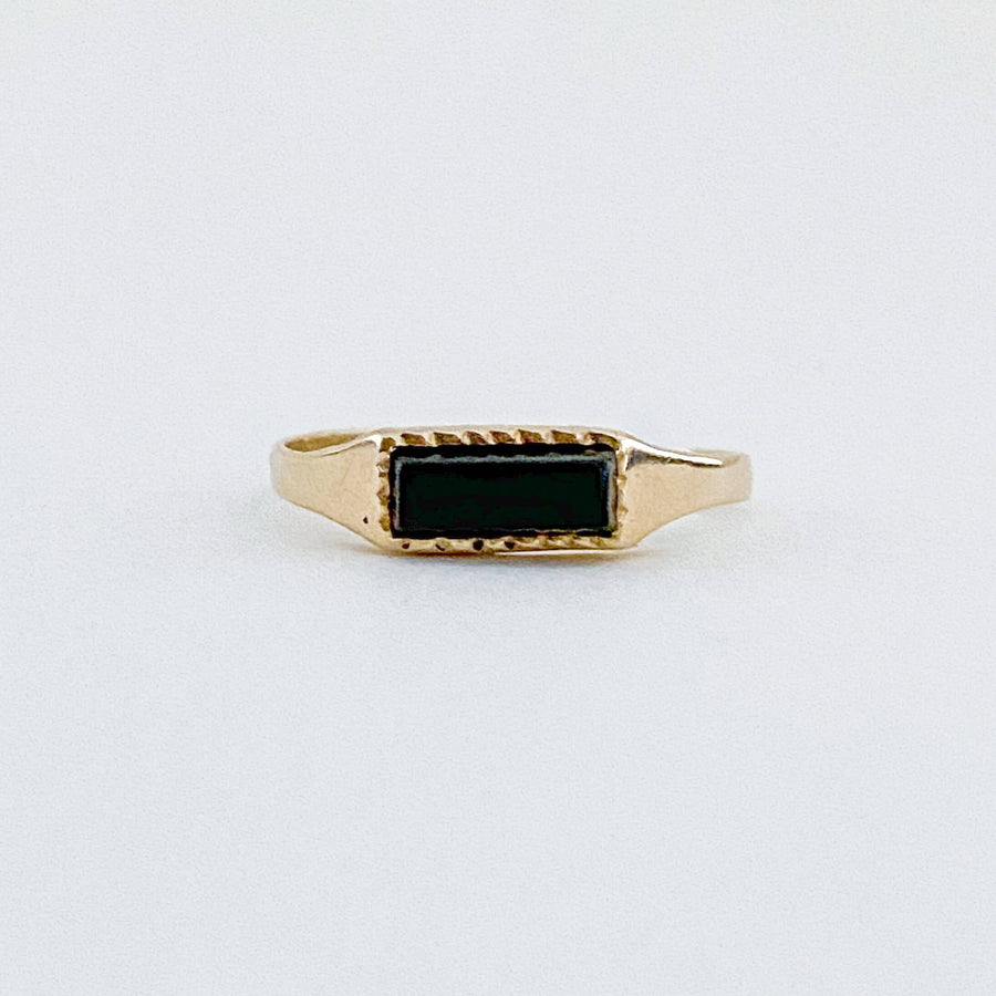 Vintage Onyx Bar Ring