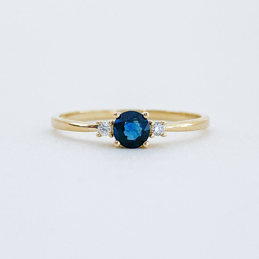 Sapphire & Diamond Trio Ring
