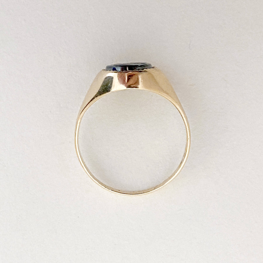 Vintage Hematite Signet Ring