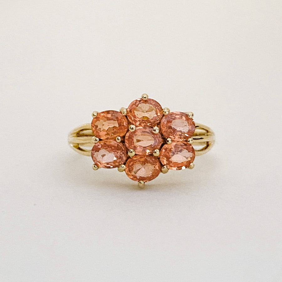 Vintage Soirée Sapphire Cluster Ring