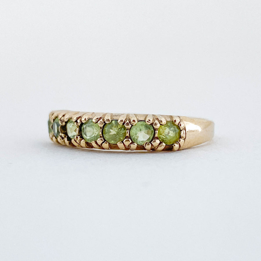 Vintage Peridot Half Eternity Ring