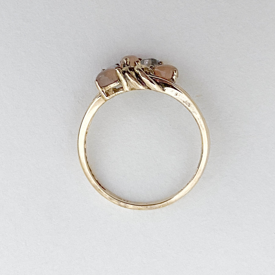 Vintage Moonstone & Sunstone Grapes Ring