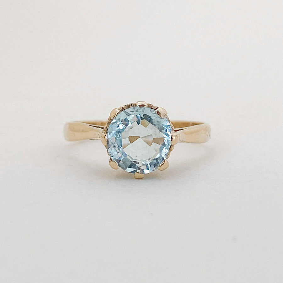 Vintage Aquamarine Ballon Ring