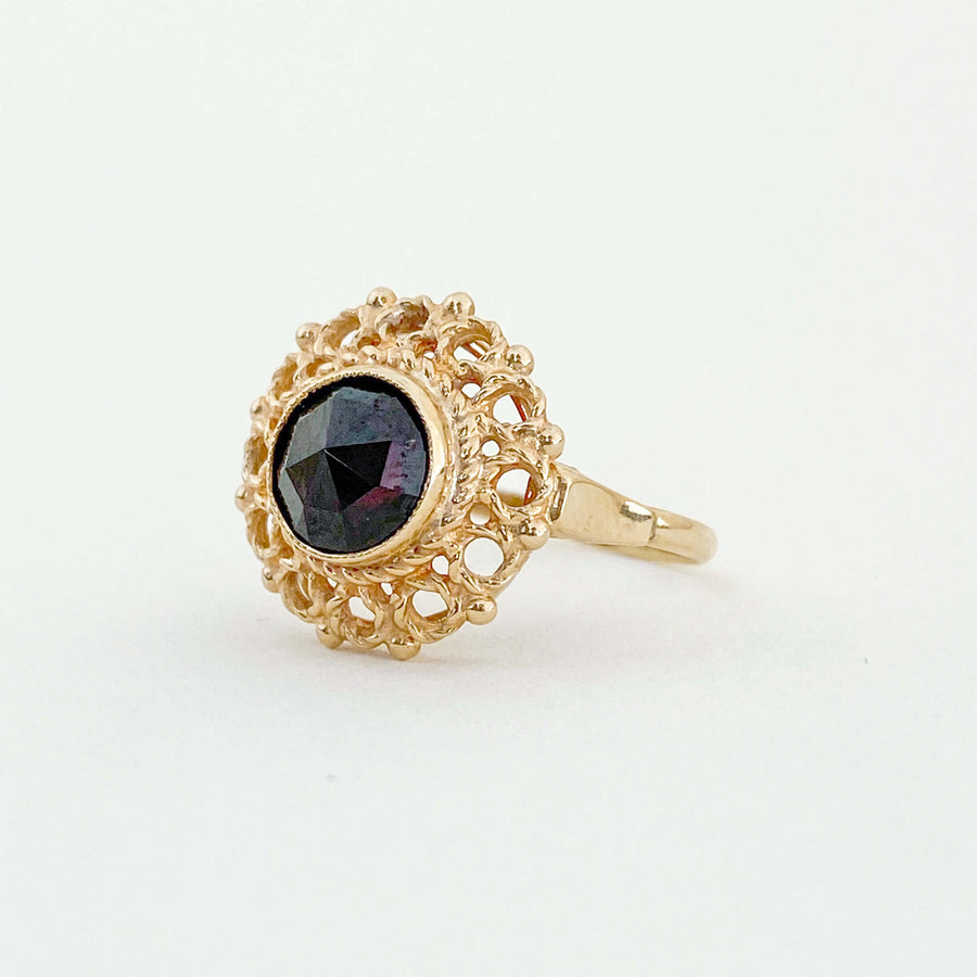 Vintage Garnet Ornate Ring