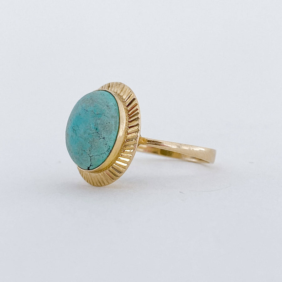 Vintage Turquoise Sun Ring