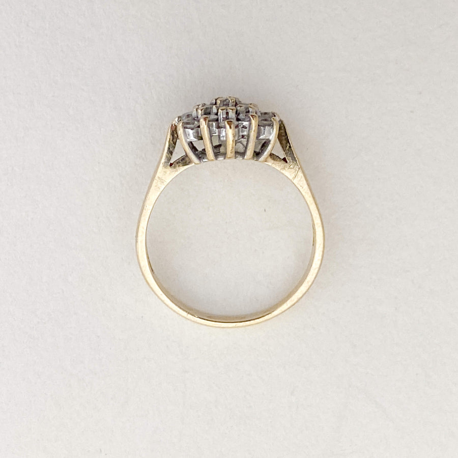 Vintage Diamond Cluster Ring