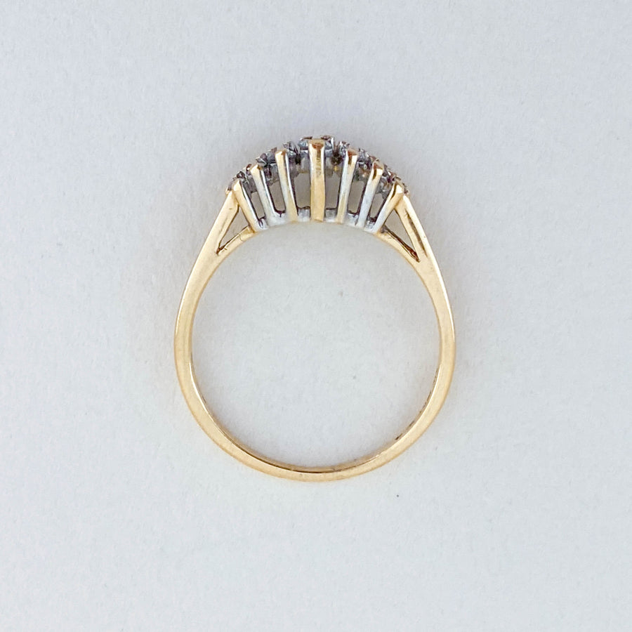 Vintage Diamond Double Row Ring