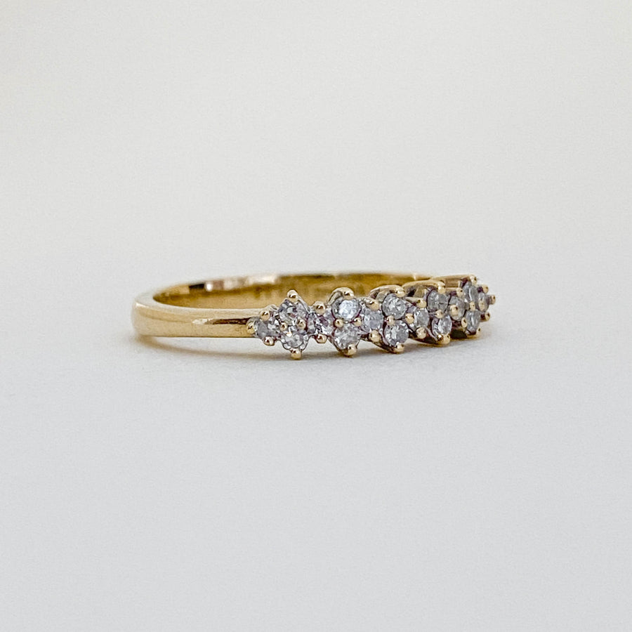 Vintage Diamond Fleurs Ring