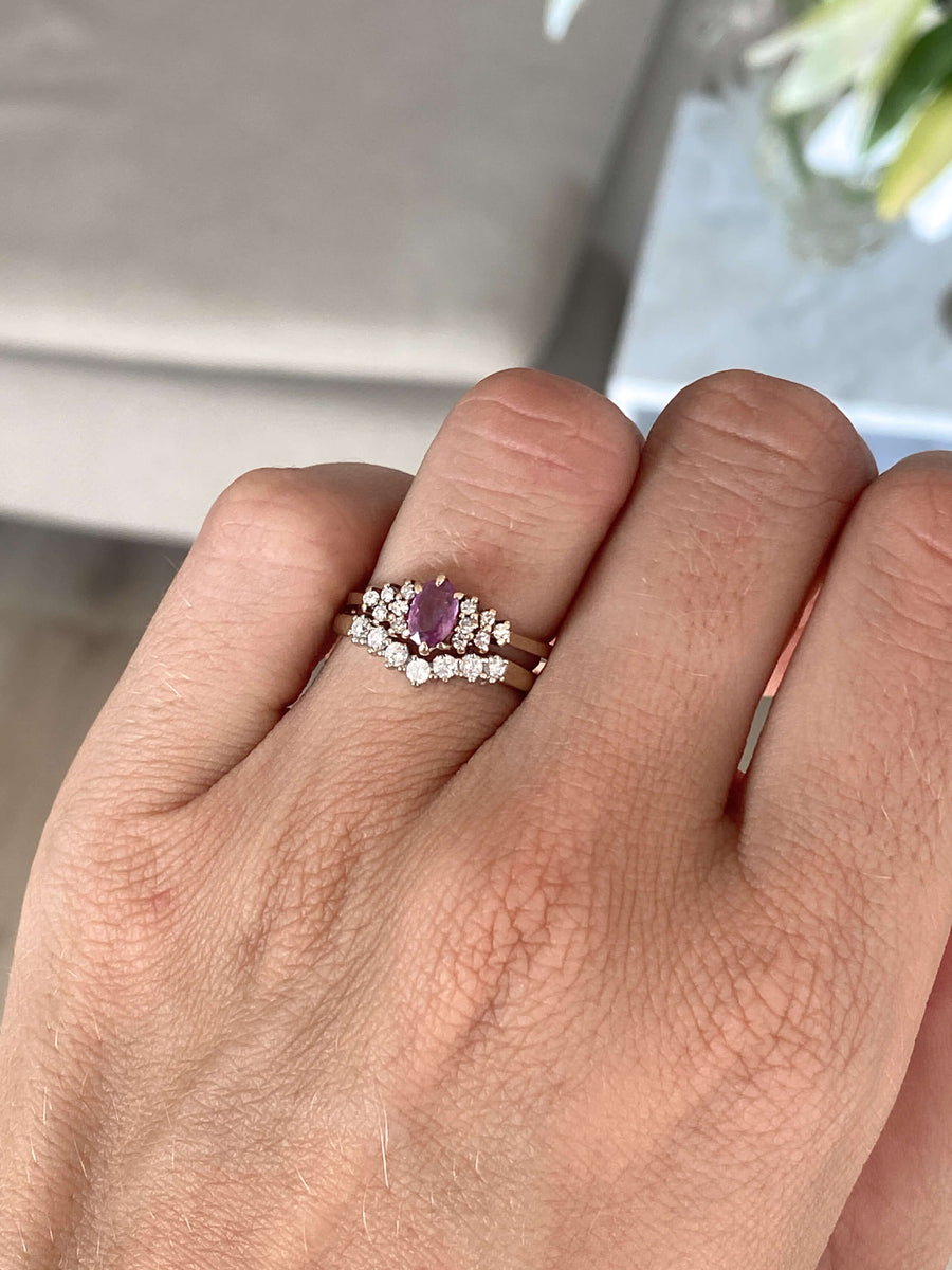 Vintage Diamond Wishbone Ring