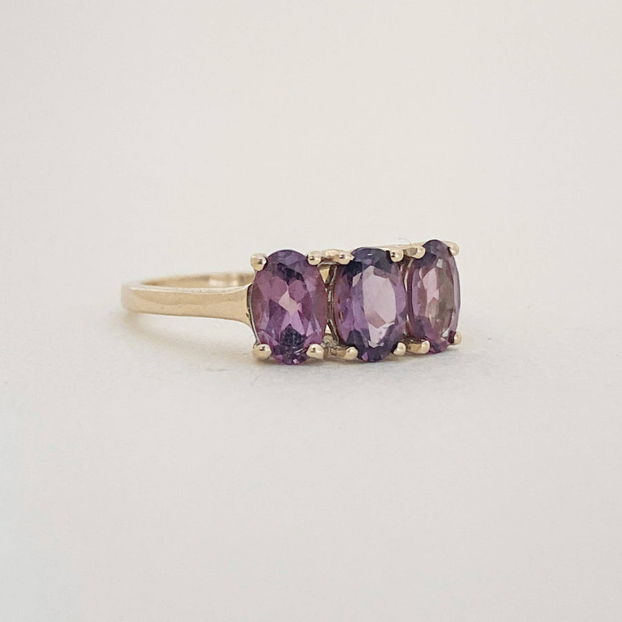 Vintage Amethyst Trilogy Ring