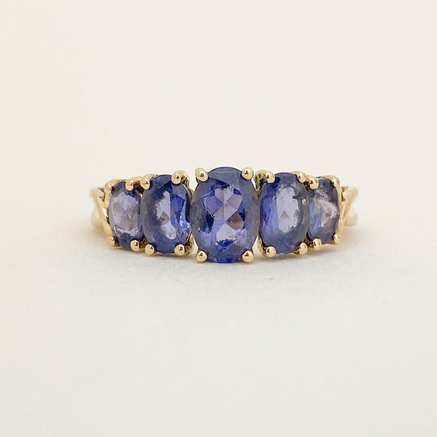 Vintage Tanzanite Cinq Ring