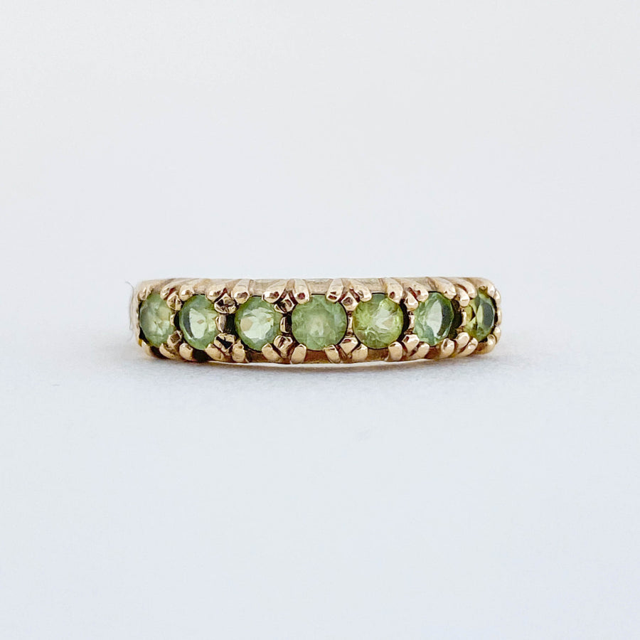 Vintage Peridot Half Eternity Ring