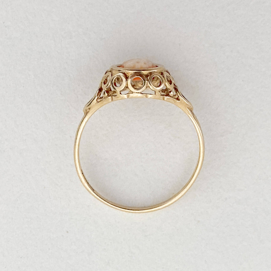 Vintage Cameo Hearts Ring