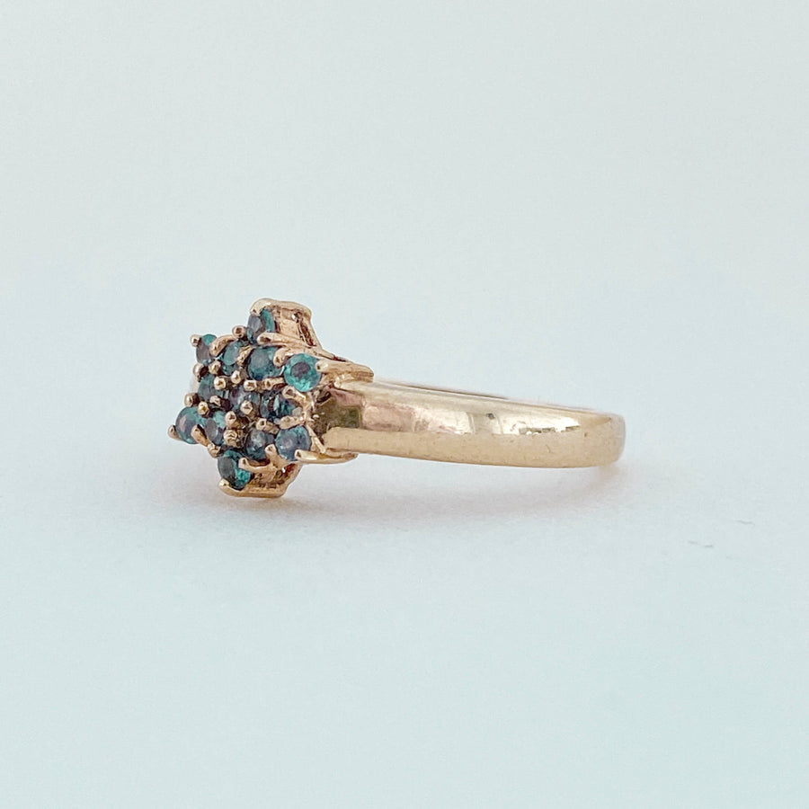 Vintage Alexandrite Flower Ring