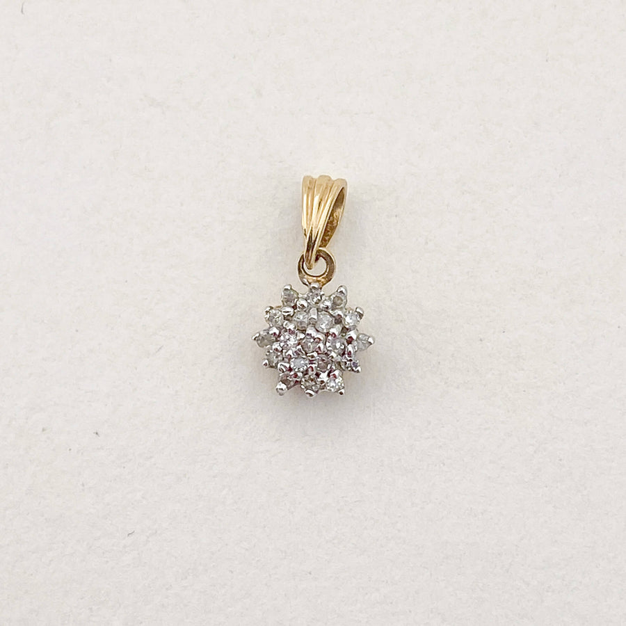 Vintage Diamond Cluster Pendant