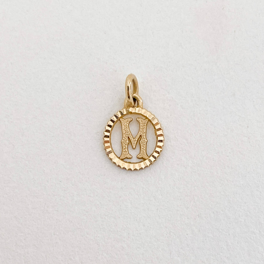 Vintage 'M' Initial Pendant
