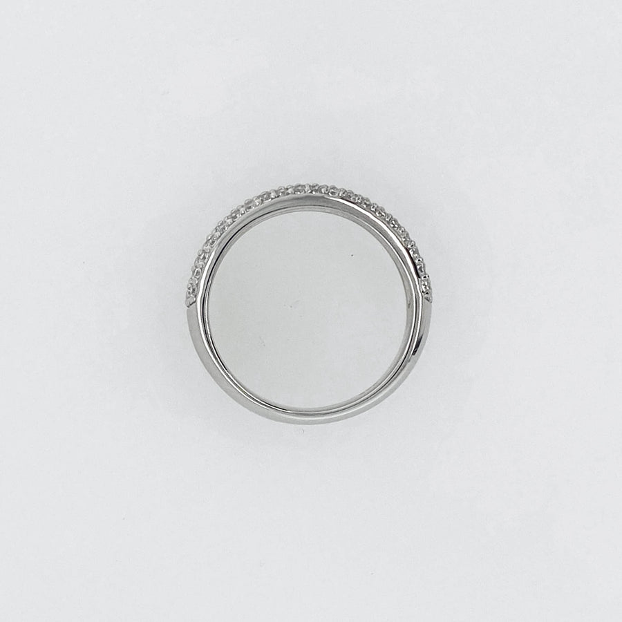 Silver CZ Pave Band Ring