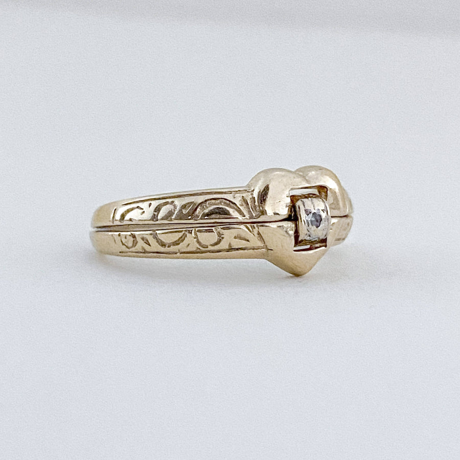 Vintage Diamond Love Letter Ring