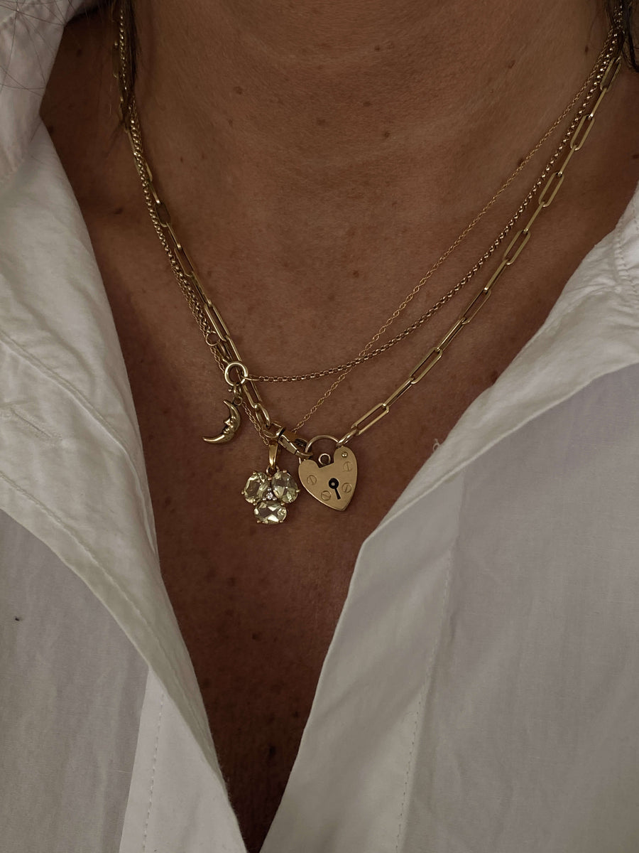 Vintage Crescent Moon Pendant