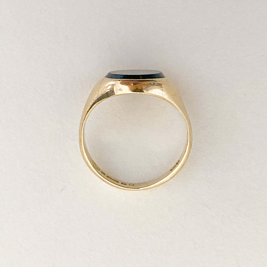 Vintage Bloodstone Signet Ring