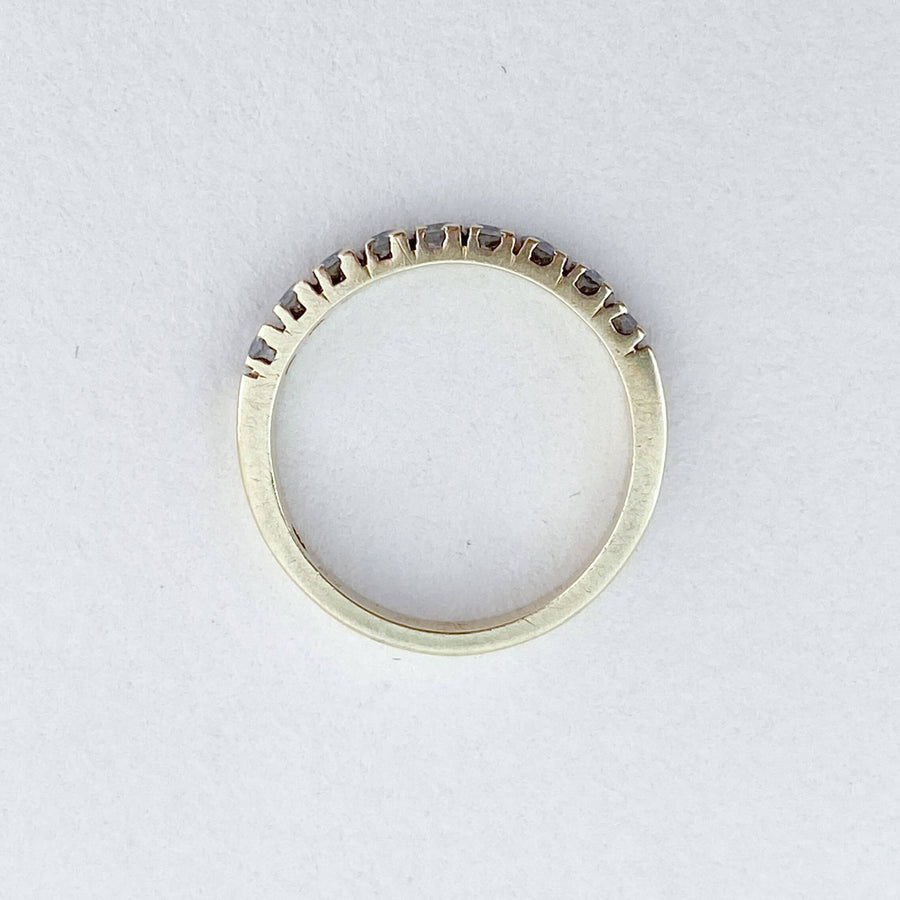 Vintage CZ Half Eternity Ring