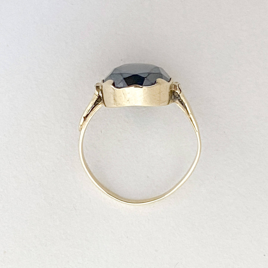 Vintage Hematite Oval Ring