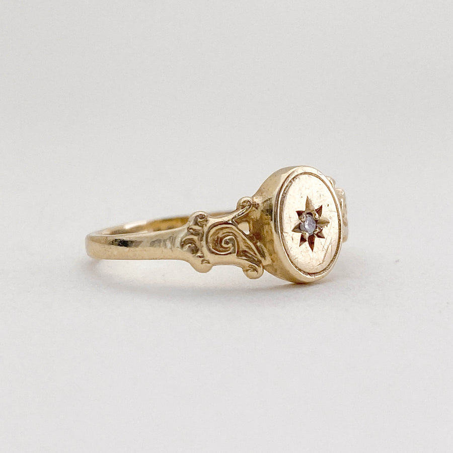 Vintage Diamond Star Baroque Ring