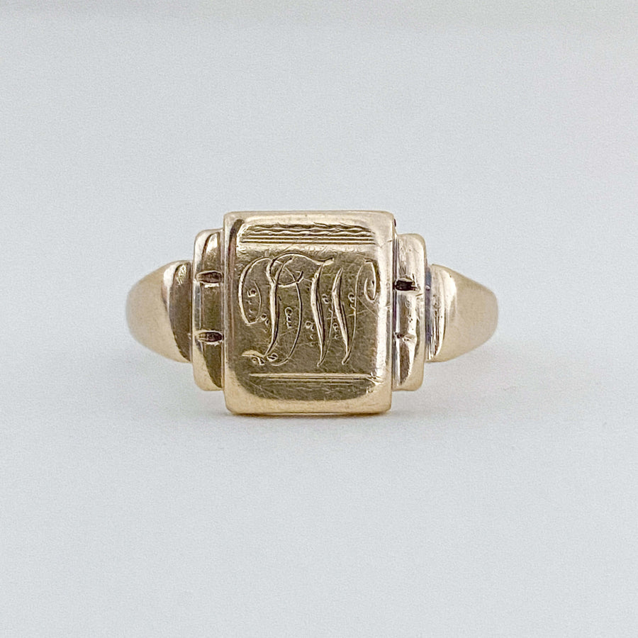 Vintage Signet 'DW' Ring