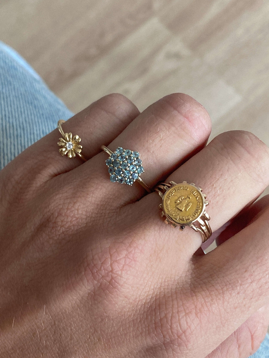 Vintage Alexandrite Cluster Ring