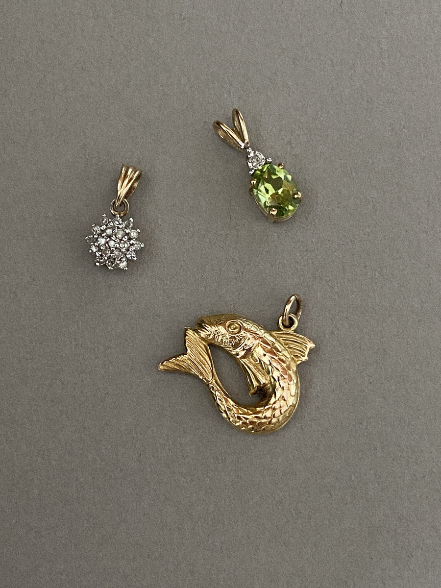 Vintage Diamond Cluster Pendant