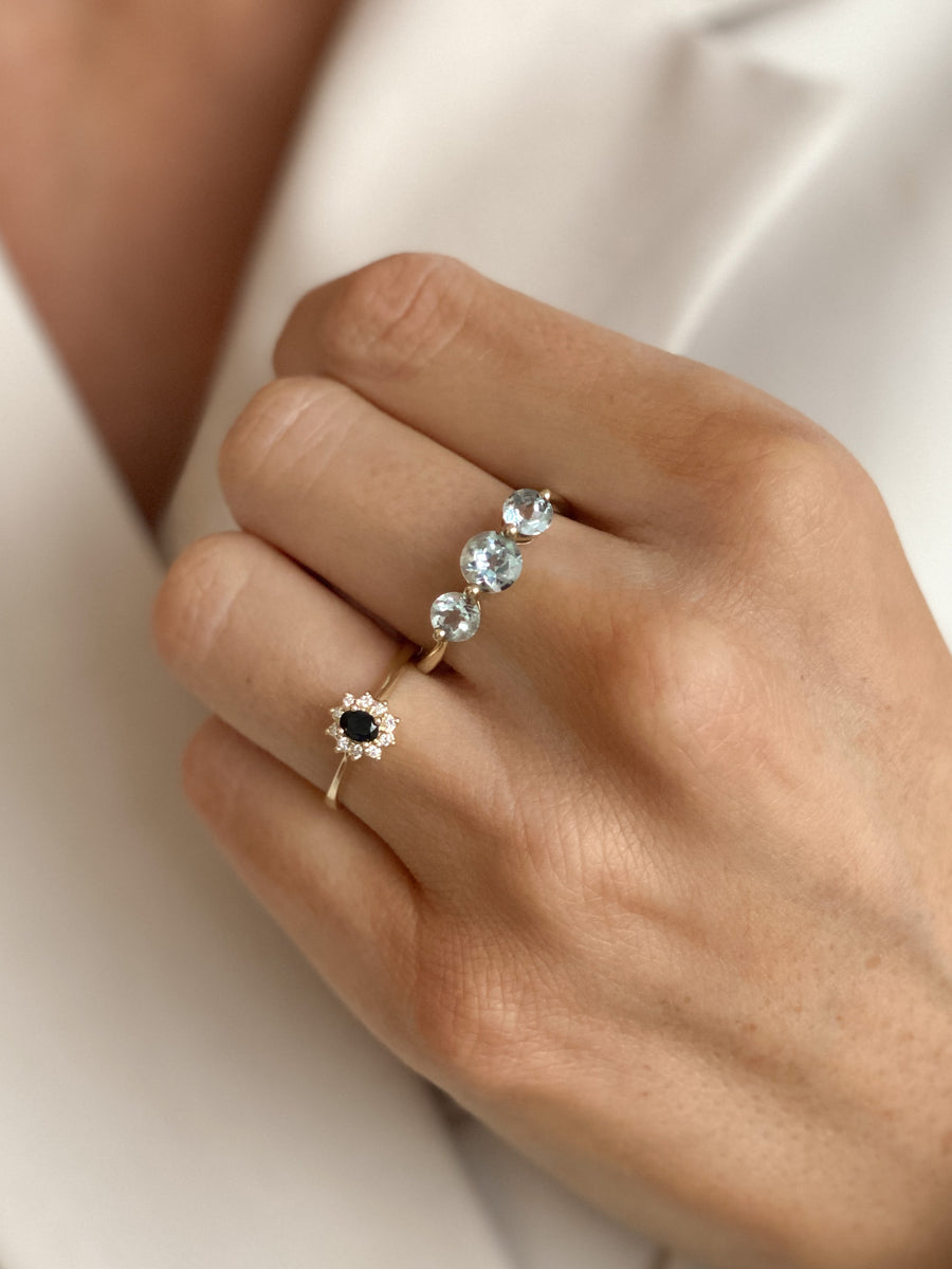 Vintage Quartz Trilogy Ring