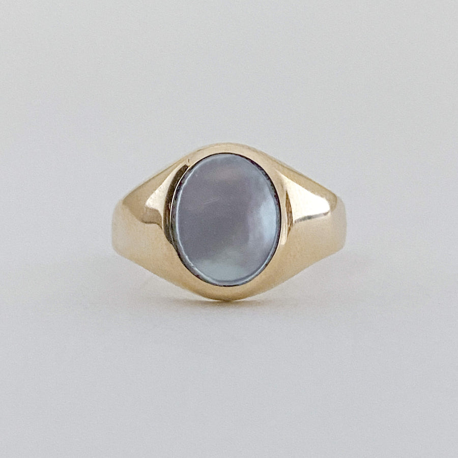 Signet Mother of Pearl Ring