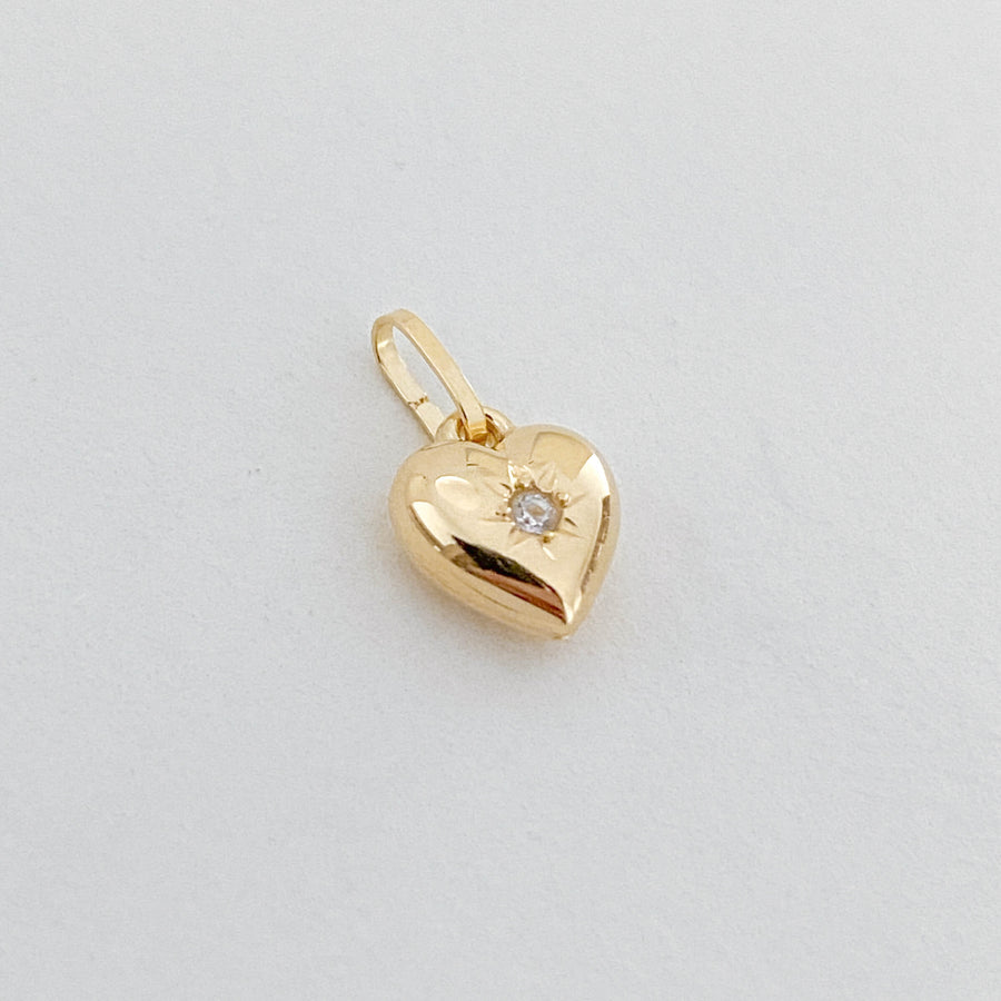 CZ Star Heart Pendant