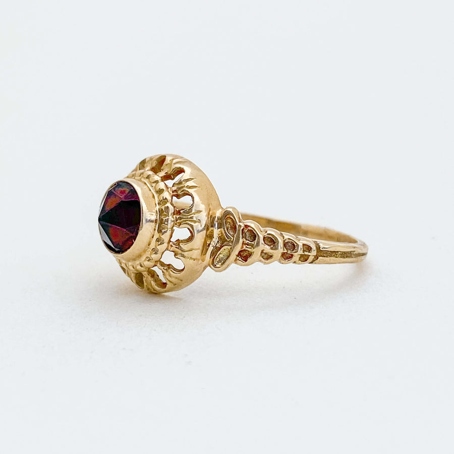 Vintage Garnet Ornate Ring