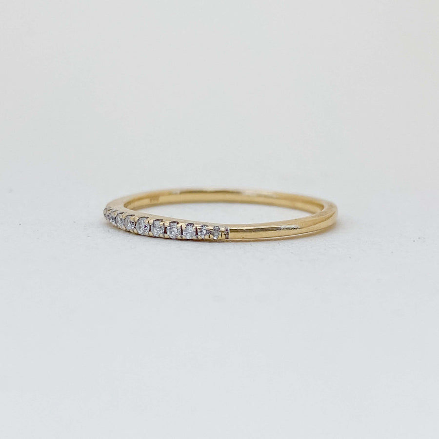 Vintage Diamond Half Eternity Slim Ring