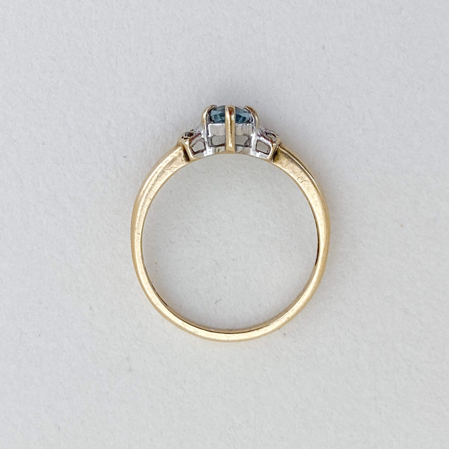 Vintage Quartz & Diamond Bow Ring